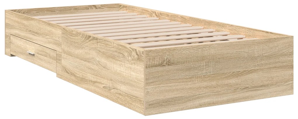 vidaXL Κρεβάτι Sonoma Oak 90x190 εκ Επεξεργασμένο Ξύλο