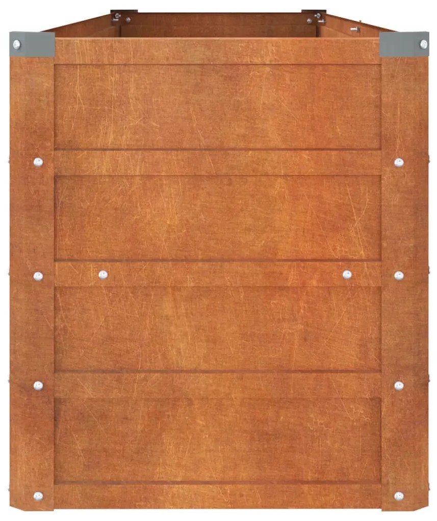 Ζαρντινιέρα Σκουριασμένο 160x40x45 εκ. Ατσάλι Σκληρυθέν Αέρα 151952
