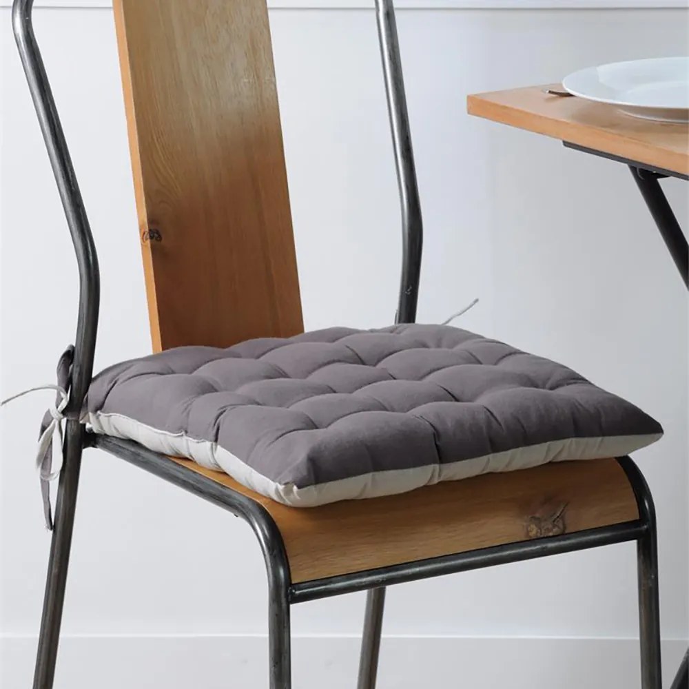 Μαξιλάρι Καρέκλας 2 Όψεων (40x40) S-F Duo Gris/Perle CU1490056GAL