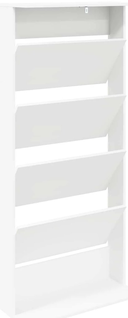 vidaXL Ράφι Περιοδικών Λευκό 70 x 41 x 156 εκ. Επεξεργασμένο ξύλο