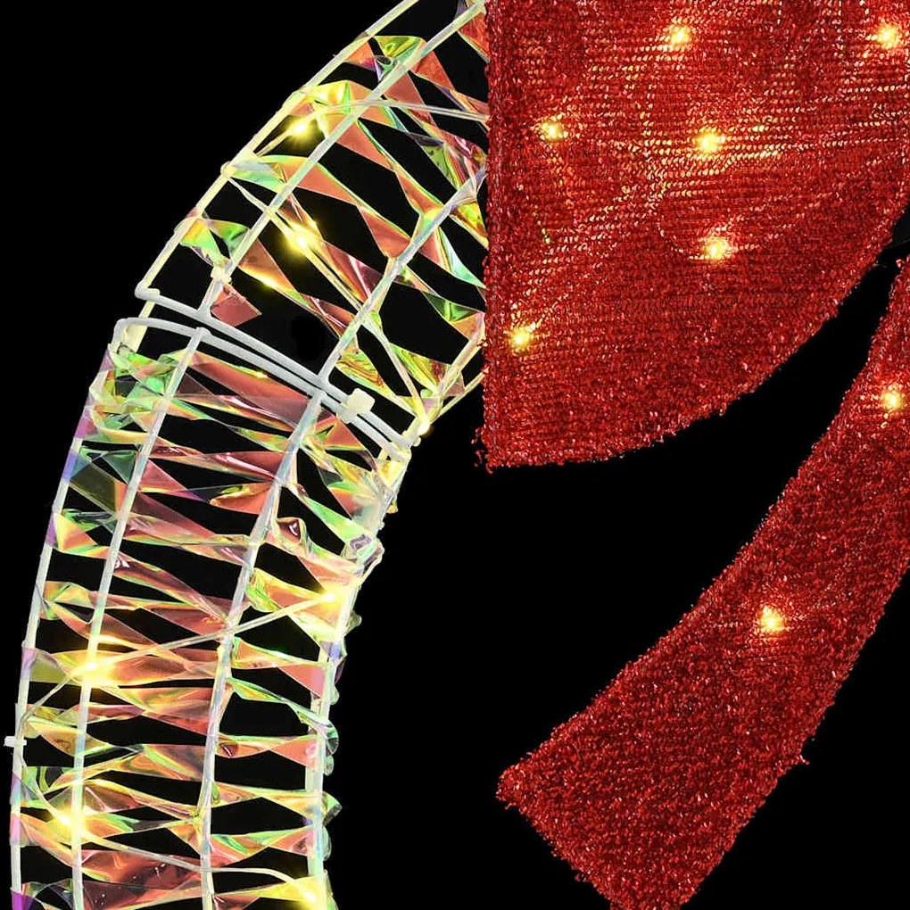 vidaXL Στεφάνι με 150 LED Θερμό λευκό 120 cm PET