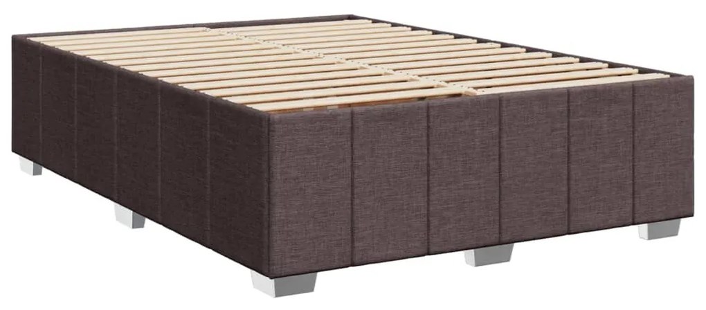 ΚΡΕΒΑΤΙ BOXSPRING ΜΕ ΣΤΡΩΜΑ ΣΚΟΥΡΟ ΚΑΦΕ 140X190 ΕΚ. ΥΦΑΣΜΑΤΙΝΟ 3287066