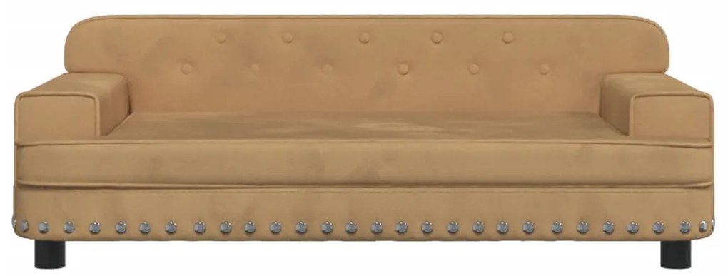 vidaXL Καναπές Παιδικός Καφέ 90 x 53 x 30 εκ. από Βελούδο