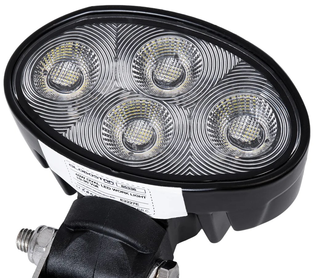 GloboStar® 85336 E4 Mark Vehicle &amp; Forklift Work Lights - Φώτα Εργασίας για Οχήματα Περονοφόρα - Κλάρκ LED 40W DC 10-30V Αδιάβροχο IP67 Ψυχρό Λευκό 6000K Μ10 x Π6 x Υ9cm