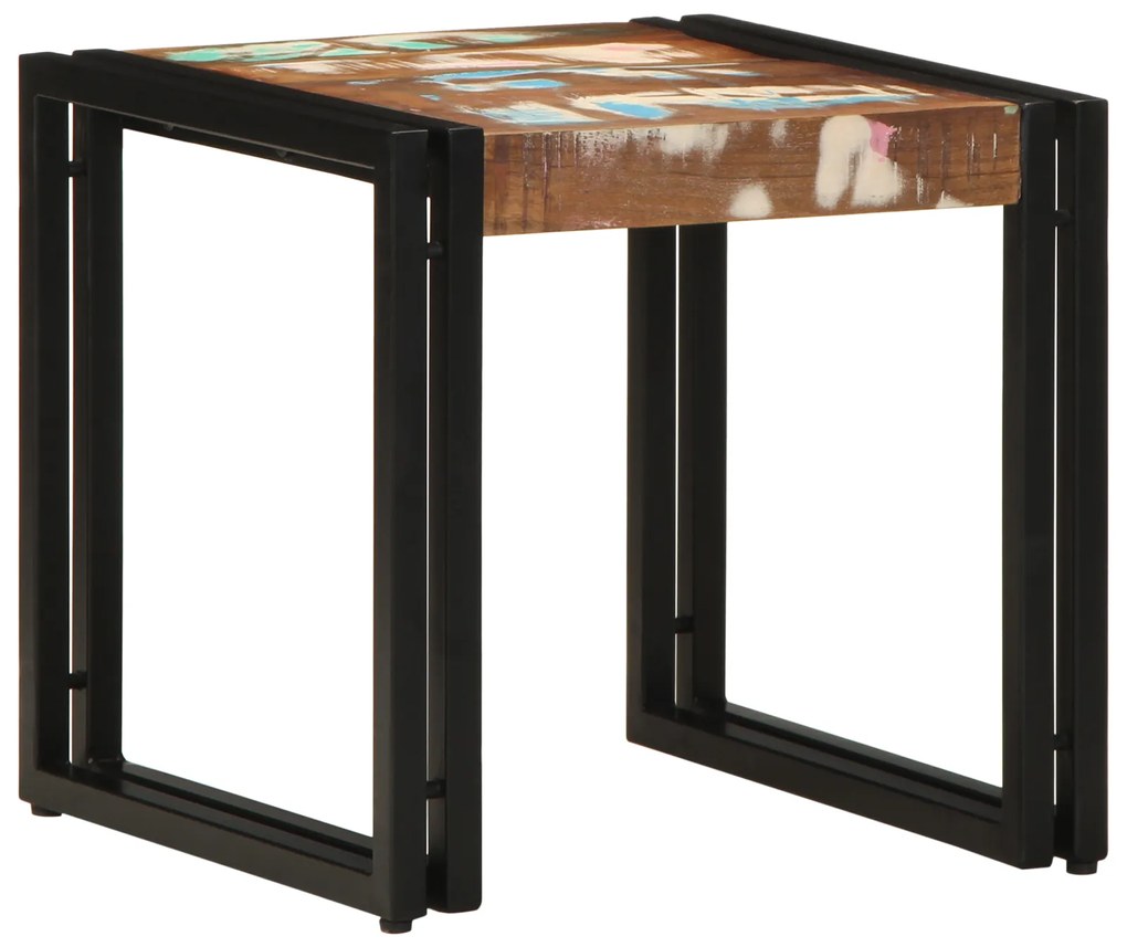vidaXL Τραπεζάκι καφέ Πολύχρωμο 40x50x38 εκ. Μασίφ Ανακυκλωμένο Ξύλο