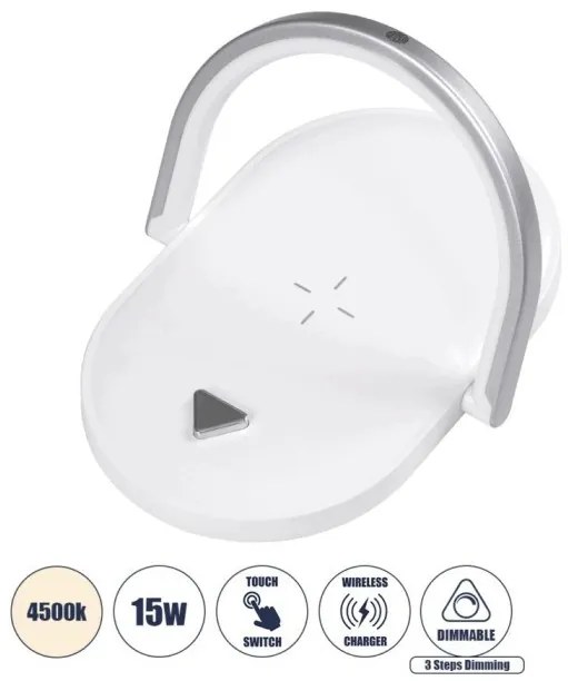 Επιτραπέζιο Φωτιστικό Led Eclipse H10 Φ13 Globostar-76559-Λευκό 76559