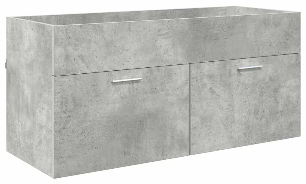 vidaXL Ντουλάπι νιπτήρα με πόρτα Σκυρόδεμα Γκρι Επεξεργασμένο ξύλο