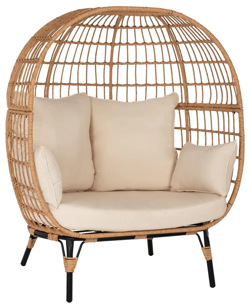 ΠΟΛΥΘΡΟΝΑ ΦΩΛΙΑ MIAMI 2 ΑΤΟΜΩΝ ΤΥΠΟΥ RATTAN  130x80x157Υ εκ. 130x80x157 εκ.