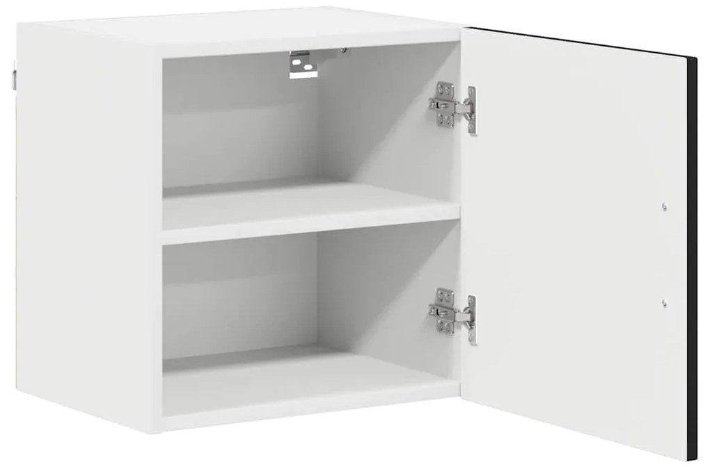 vidaXL Κρεμαστό ντουλάπι κουζίνας με ράφι 2 pcs Μαύρο 40 x 31 x 40 εκ.