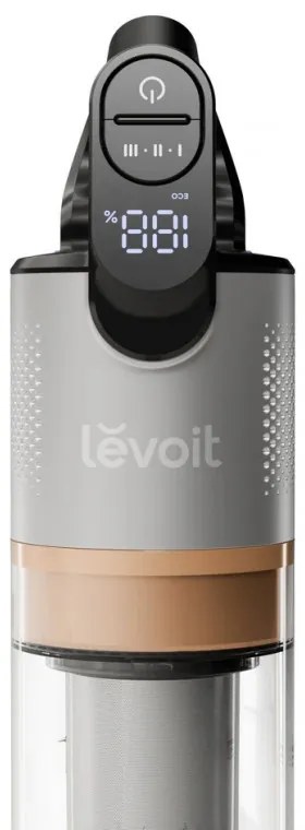 Κάθετη ηλεκτρική σκούπα Levoit LVAC-300, 240W, 0.75l, Αυτονομία έως 60 λεπτά, Turbo, Βούρτσα με LED, Μαύρο/γκρι