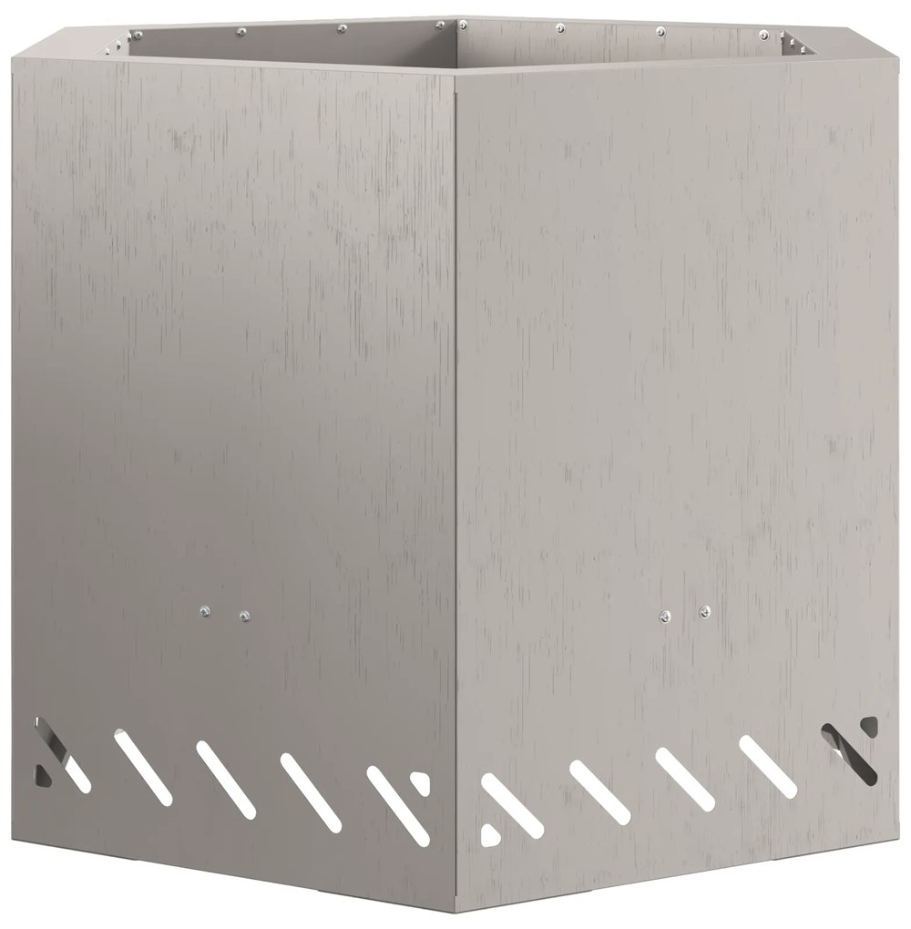 vidaXL Ατμός Εστία Χωρίς Καπνό Εξαγωνική 58x58x51 εκ Χάλυβας Ανθεκτικός στον Καιρό