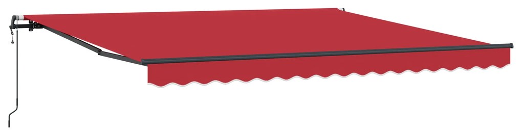 vidaXL Αυτόματη Ανασυρόμενη Τέντα Κόκκινη 400x300 cm