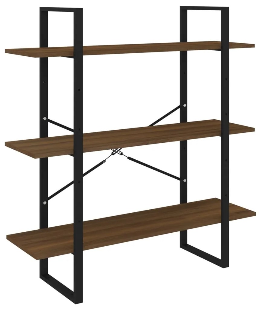 vidaXL Βιβλιοθήκη Καφέ Δρυς 100 x 30 x 105 εκ. από Επεξεργασμένο Ξύλο