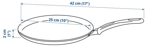 HEMLAGAD τηγάνι για κρέπες/τηγανίτες, 25 cm 304.679.59