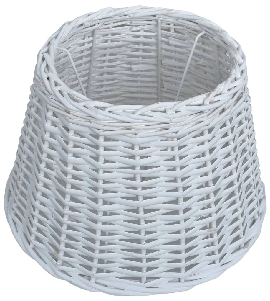 vidaXL Καπέλο Φωτιστικού Λευκό 50 x 30 εκ. από Wicker