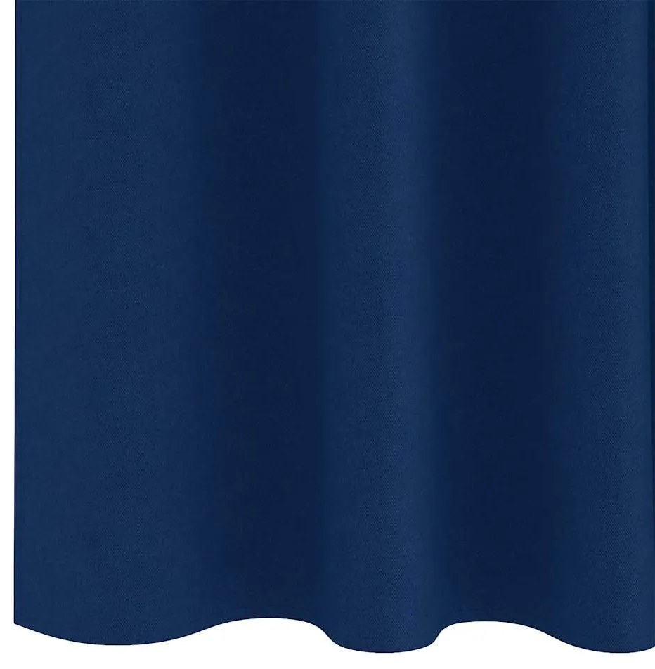 vidaXL Κουρτίνες με κουρτίνες 2 pcs Σκούρο Μπλε 225x140εκ. Πολυεστέρας