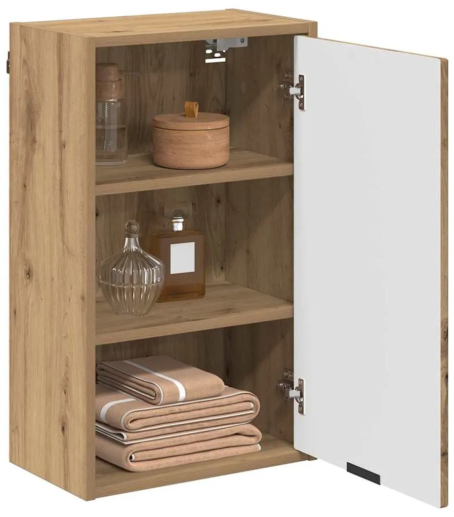 vidaXL Ντουλάπι Μπάνιου Επιτοίχιο artisan δρυς 39 x 23.5 x 65 εκ.