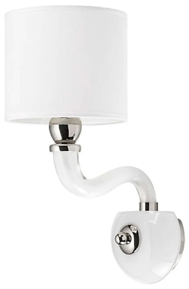 Φωτιστικό Τοίχου - Απλίκα Newport 8157 1x40W E14 White Nowodvorski Metal, Fabric