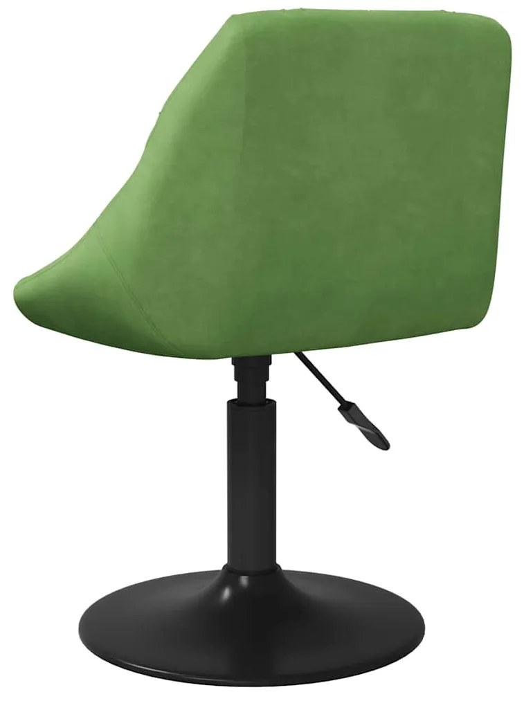 vidaXL Καρέκλες Τραπεζαρίας Περιστρ. 2 τεμ. Ανοιχτό Πράσινο Βελούδινες