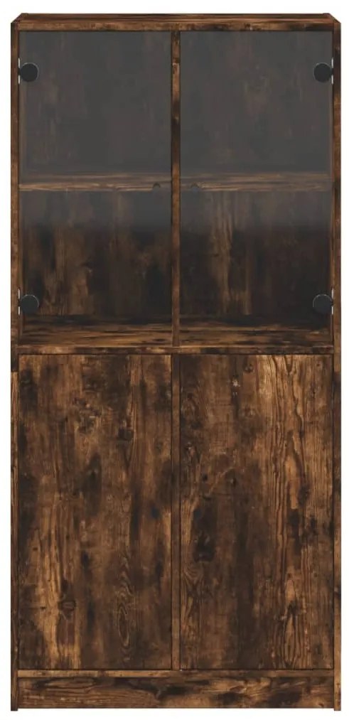 vidaXL Ντουλάπα με Πόρτες Καπν. Δρυς 68x37x142 εκ. Επεξεργασμένο Ξύλο