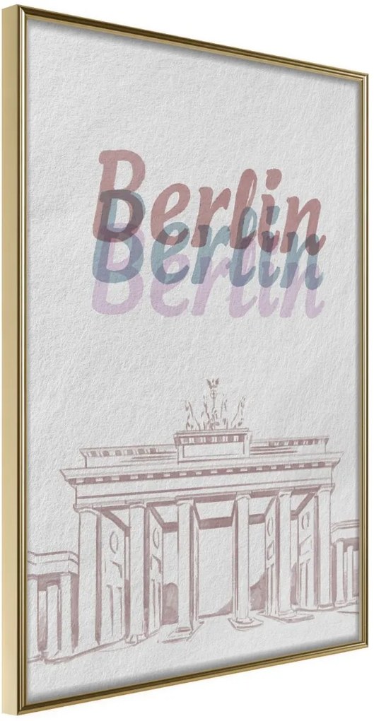 Αφίσα - Pastel Berlin - 20x30 - Χρυσό - Χωρίς πασπαρτού