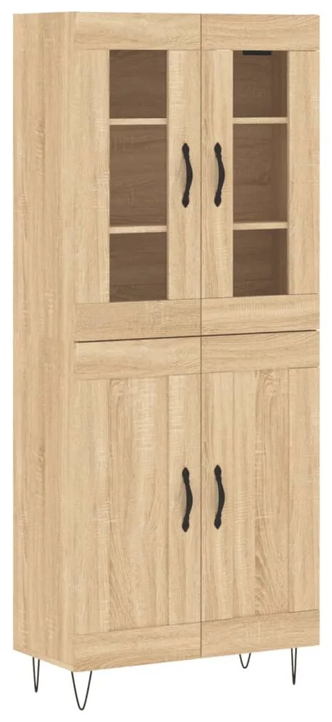 vidaXL Ντουλάπι Sonoma δρυς 69,5 x 34 x 180 εκ. από Επεξεργασμένο Ξύλο