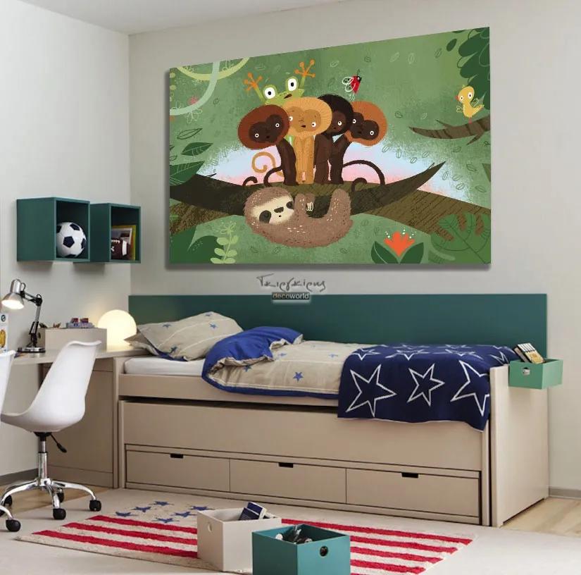 Παιδικός πίνακας σε καμβά με ζώα KNV0300 30cm x 40cm