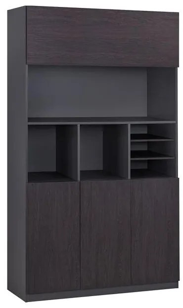 Βιβλιοθήκη γραφείου επαγγελματική C2088 Rosewood 120x40x200Υ εκ. 120x40x200 εκ.