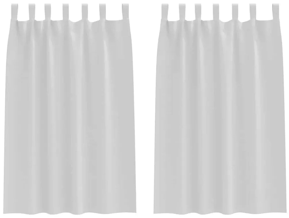 vidaXL Κουρτίνες 2 pcs Ανοιχτό Γκρι 175x140εκ. Πολυεστέρας