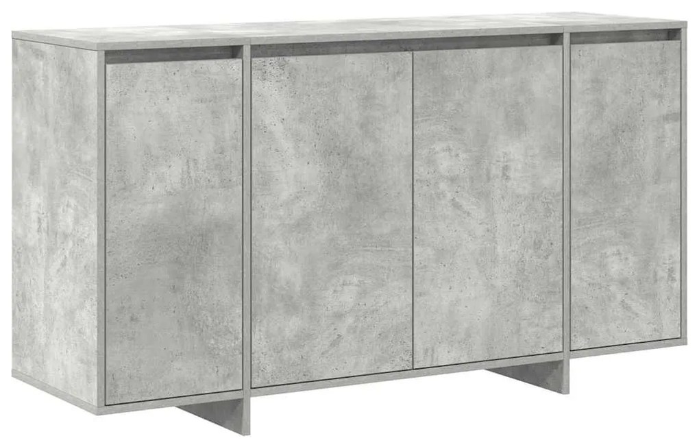 vidaXL Πλαϊνό γραφείο Γκρι σκυροδέματος 135 x 41 x 69 cm