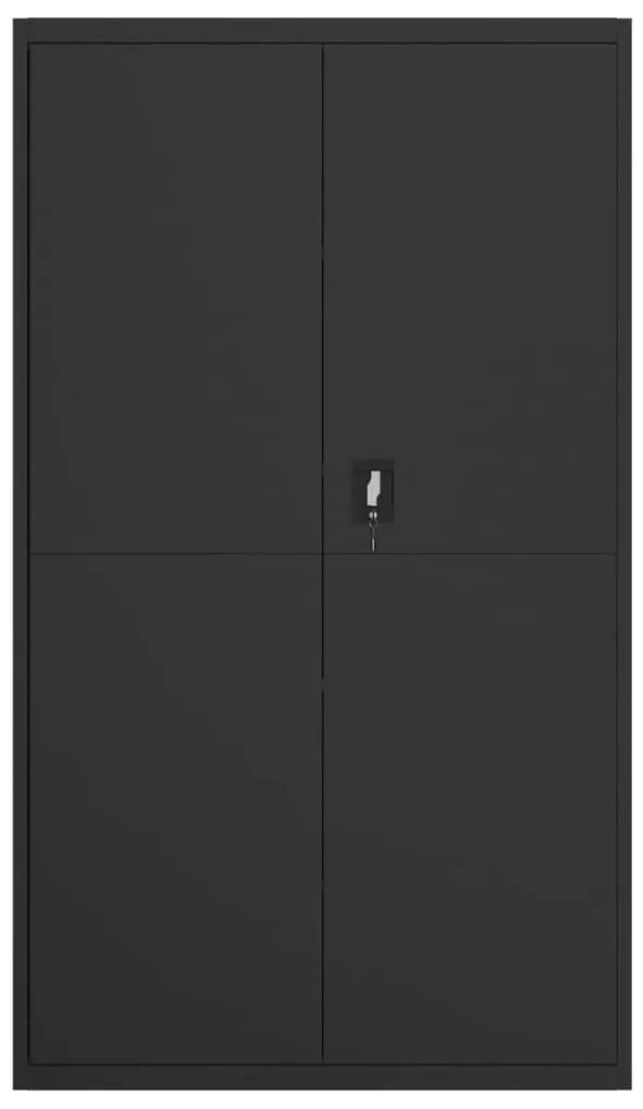 vidaXL Αρχειοθήκη Μαύρη 105 x 40 x 180 εκ. Ατσάλινη