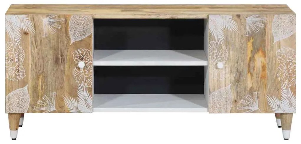 ντουλάπι τηλεόρασης vidaXL 105x33,5x46 cm μασίφ ξύλο Mango