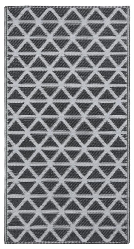 vidaXL Χαλί Εξωτερικού Χώρου Μαύρο 80 x 150 εκ. από Πολυπροπυλένιο