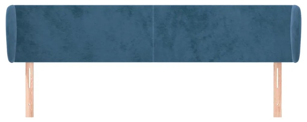 Κεφαλάρι με Πτερύγια Σκούρο Μπλε 163x23x78/88 εκ. Βελούδινο 3116922