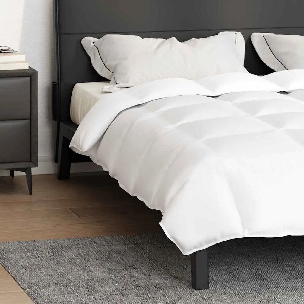 vidaXL Κουβέρτια & Κουβέρτες Λευκό 240 x 200 cm Πούπουλο
