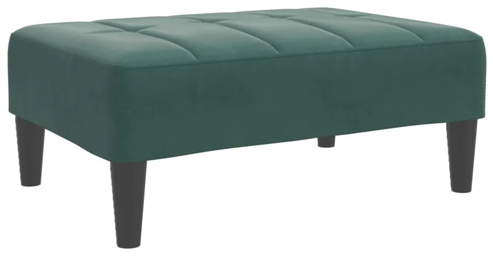 vidaXL Υποπόδιο Σκούρο Πράσινο 77x55x31 εκ. Βελούδινο
