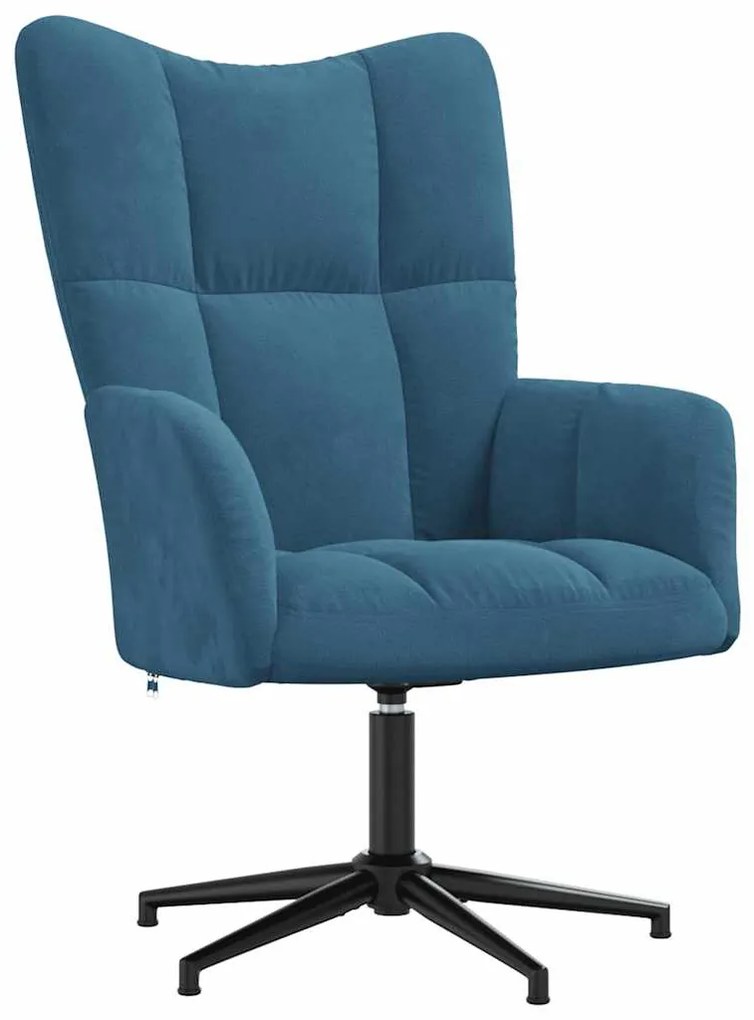 vidaXL Πολυθρόνα Relax Μπλε Βελούδινη