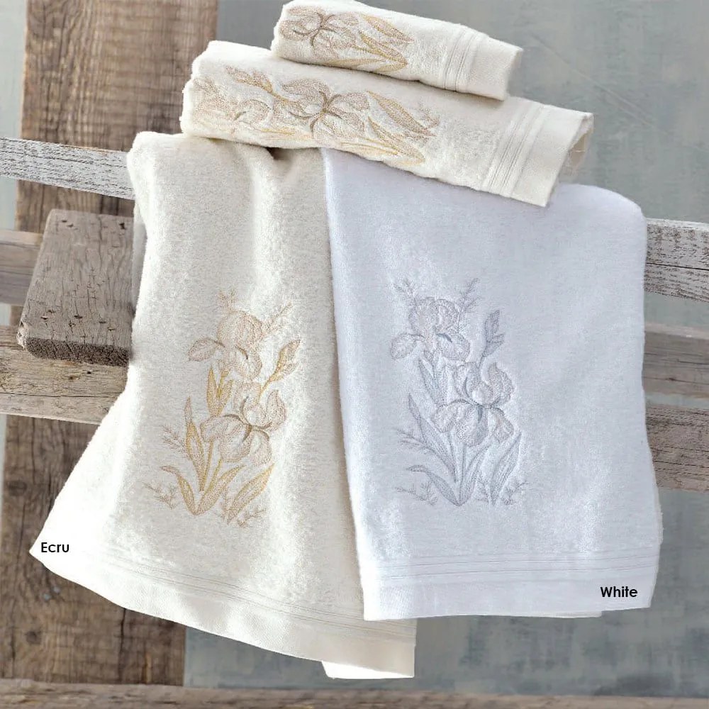 Πετσέτες Cyclamine Σετ 3τμχ White Ρυθμός Σετ Πετσέτες 100% Cotton