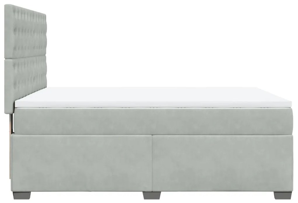 ΚΡΕΒΑΤΙ BOXSPRING ΜΕ ΣΤΡΩΜΑ ΑΝΟΙΧΤΟ ΓΚΡΙ 160X200 ΕΚ. ΒΕΛΟΥΔΙΝΟ 3293266