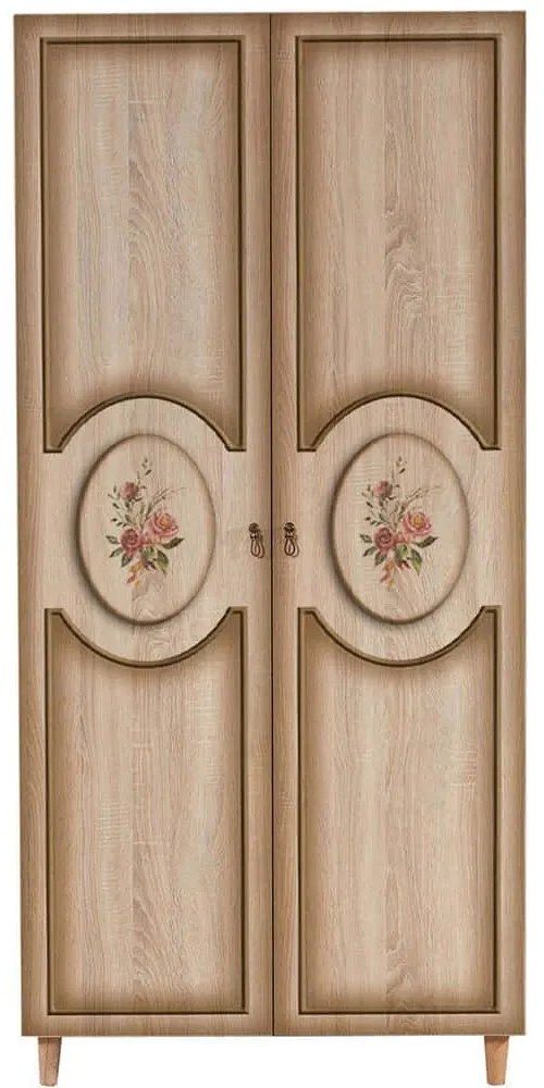 Ντουλάπα Δίφυλλη Stil 863SPH4203 90x52x192cm Multi-Oak Δίφυλλη
