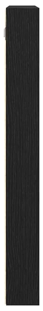 vidaXL Βιτρίνα με ράφι Μαύρη Οξυά 100 x 8,5 x 75 cm Επεξεργασμένο ξύλο