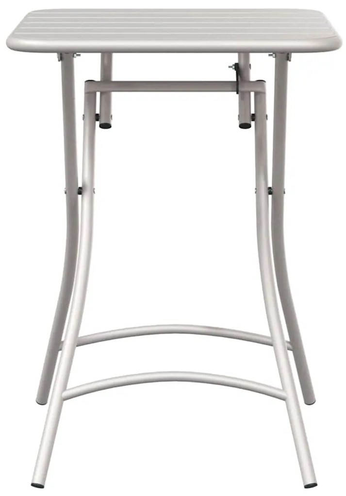 vidaXL Αναδιπλούμενο Τραπέζι Κήπου Μπεζ 55x55x73 cm από Ατσάλι