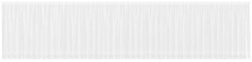 vidaXL Κουρτίνες με κουρτίνες Floral Λευκό 1200 x 160 cm Πολυεστέρας