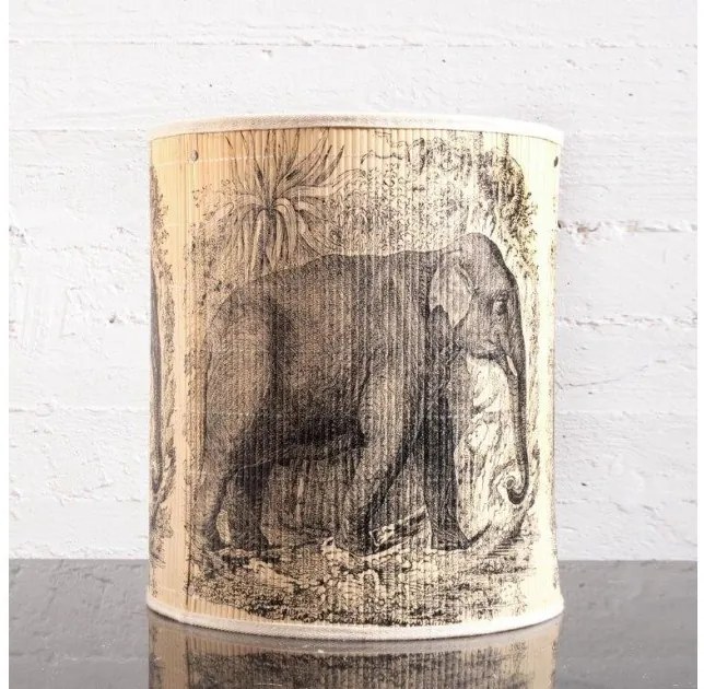 Επιτραπέζιο Φωτιστικό Bamboo Travelling Elephant 35x35x40,5 εκ. 7520-3 Supergreens-7520-3-Μαύρο 7520-3