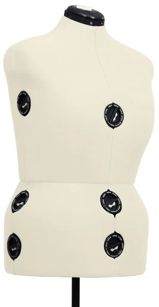 vidaXL Κούκλα Ραπτικής Ρυθμιζόμενη Γυναικεία Κρεμ L Μέγεθος 44-50