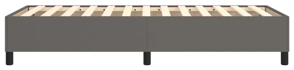 vidaXL Σκελετός Κρεβατιού με Ελατήρια Γκρι 100x200 εκ. από Συνθετικό Δέρμα