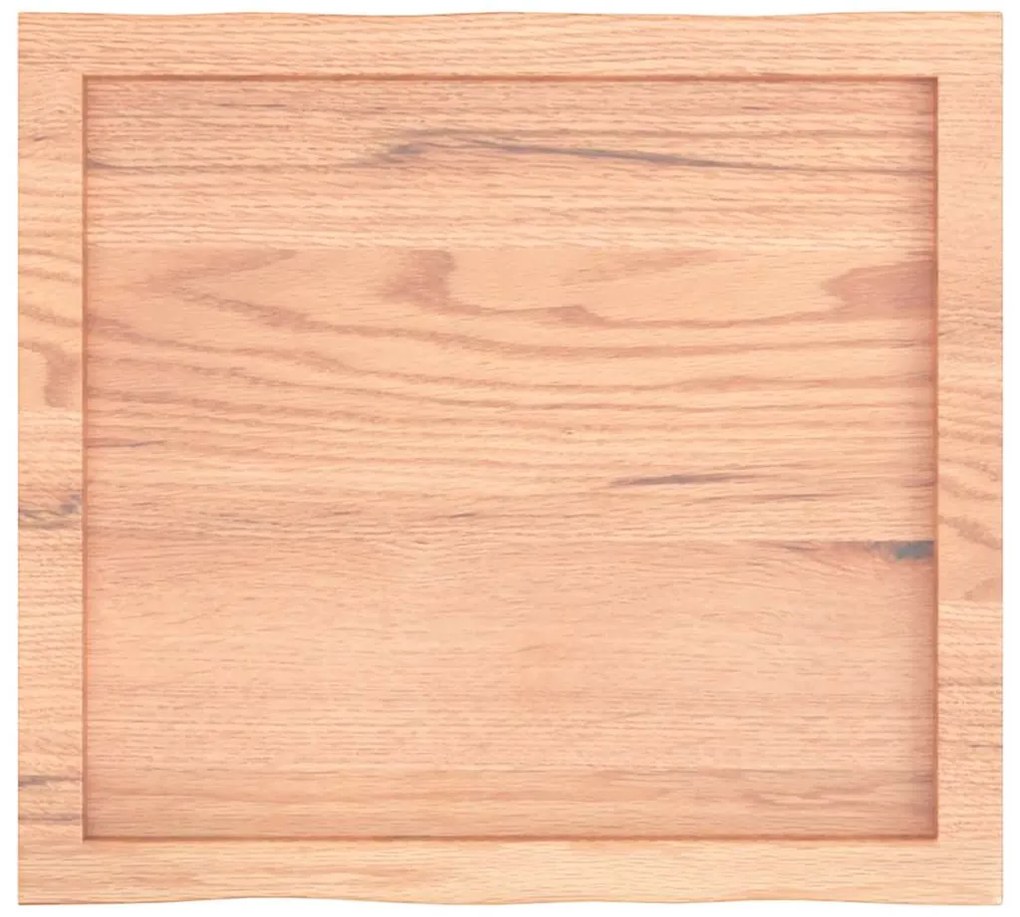 vidaXL Επιφ Τραπεζιού Αν Καφέ 60x50x(2-6)εκ. Ακατέργ. Μασίφ Ξύλο Δρυός