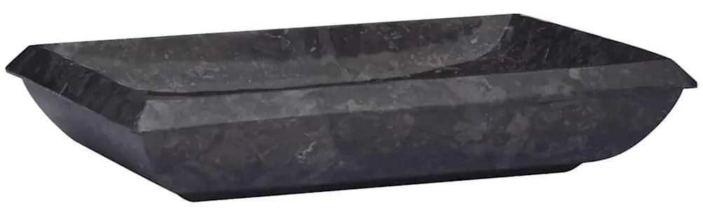 vidaXL Νιπτήρας Μαύρος 50 x 35 x 10 εκ. Μαρμάρινος