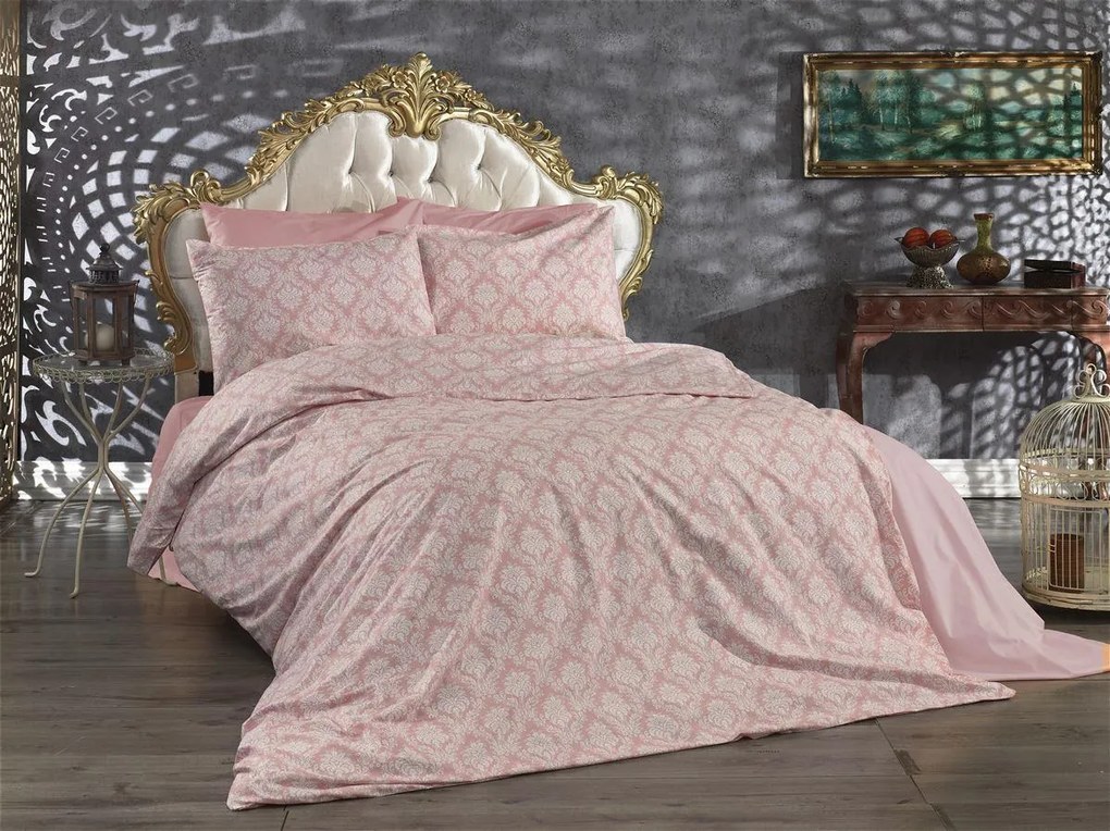 Σετ Σεντόνια Εμπριμέ Polycotton King 240x270εκ. Οφηλία 277 Pink DimCol