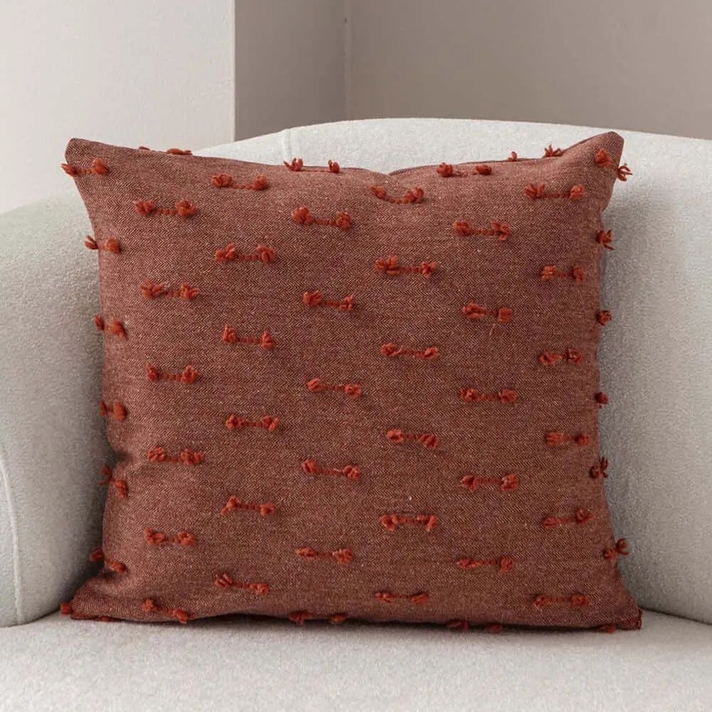 Μαξιλαροθήκη Διακοσμητική Tuffet 881PCR1631 Tile Red Aberto Design 43X43 Πολυέστερ